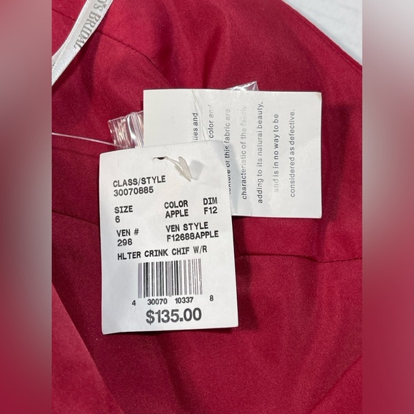 NWT David’s Bridal Halter Long Formal/Ball Prom Dress Gown Red Womens Sz 6 - Picture 11 of 14